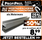 Preview: Alu Montageschiene für Aufdachmontage (meterware)