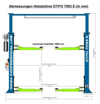 2-post lift electric 4,0t (DTPO 7093 E)