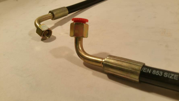 Hydraulikschlauch 111cm DFP 2x 90° Winkelanschluss