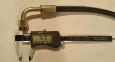 Hydraulikschlauch 111cm DFP 2x 90° Winkelanschluss