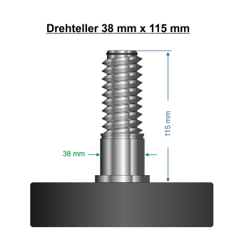 Screw Adapter HB Ø 38mm High 115mm