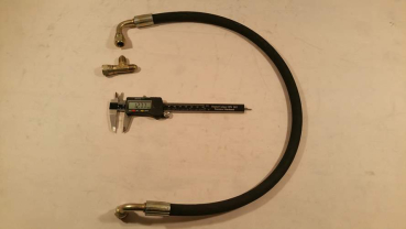 Hydraulikschlauch 83cm 2x 90° Anschluss 9/16-18