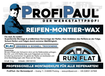 Tire mounting paste blue for Run-Flat-tires, sport- and wide tires 5 kg - Kopie