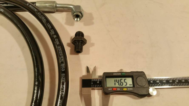 Hydraulikschlauch 270cm mit 90° Winkelanschluss