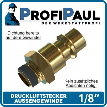 Druckluftstecker Messing 1/8\ AG,selbstdichtend