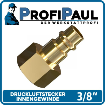 Druckluftstecker Messing 3/8\ IG