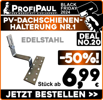 Dachschienen - Halter Edelstahl No.1 für Schindeldach