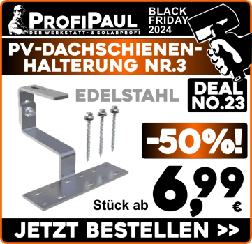 Dachschienen - Halter Edelstahl No.3 inkl. Schrauben für Schindeldach