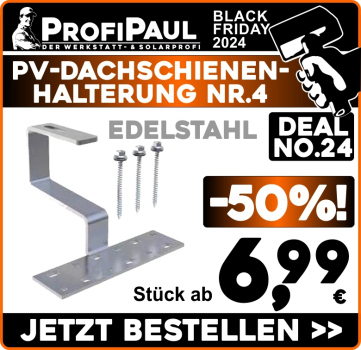 Dachschienen - Halter Edelstahl No.4 inkl. Schrauben für Schindeldach