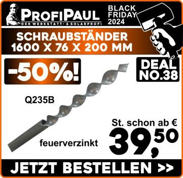 Schraub-Ständer No. A, feuerverzinkt Q235B 2000x76x200mm