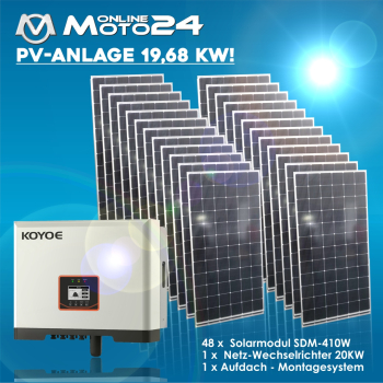 19.68 KW photovoltaic system completely ready for installation
