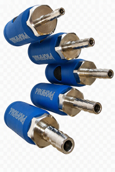 Sicherheitskupplung mit Druckknopf blau DN 7,2