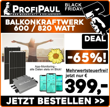 820 Watt Balkonkraftwerk 600Watt Wechselrichter