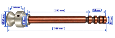 Schnell-Verriegelungszapfen für RTC 1028 "Steck-Variante" lang 346mm