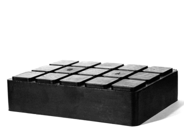 Gummiauflage eckig 160 x 120 x 40 mm