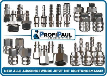 Druckluft Stecknippel Schnellkupplung Stecker IG AG Schlauchanschluss Kupplung 