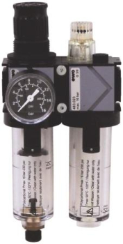 Wartungseinheit Profi 2-teilig 1/4", Autom. Ablassventil mit T-Halterung