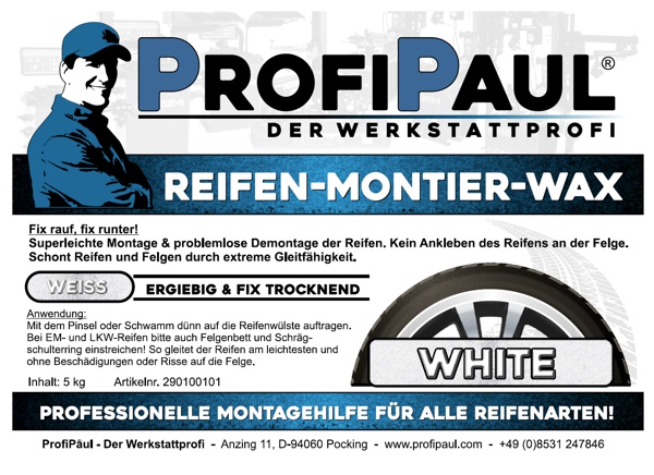 Premium Reifenmontagepaste Wax blau für Run-Flat Reifen 