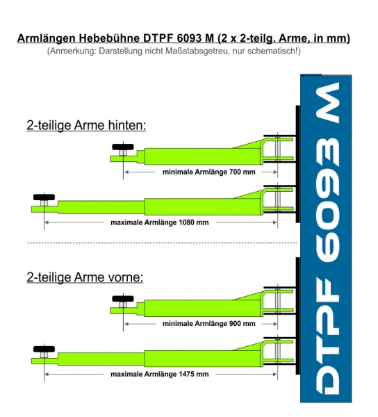 DTPF 6093 M 4,0t Hebebühne schwarz/grün