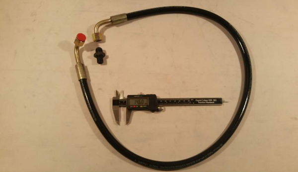 Hydraulikschlauch 111cm DFP 2x 90° Winkelanschluss