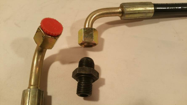 Hydraulikschlauch 111cm DFP 2x 90° Winkelanschluss