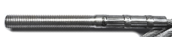 Stahlseil mit  beidseitigem Gewinde M16 L=842cm DTPF E 3. Serie