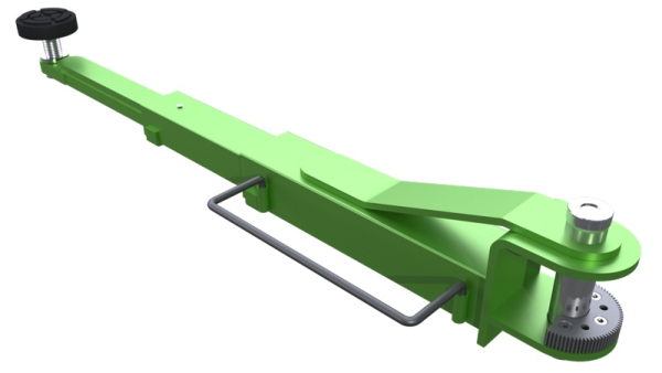 Arm 700/1400 mm 3-Stufen fein Ø50 mm grün
