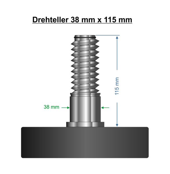 Screw Adapter HB Ø 38mm High 115mm