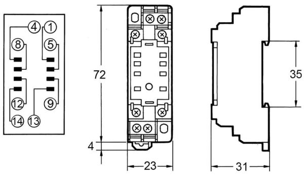 Schaltbrücke CZY8A/PYF 08A 8-Pin, für Zeitschalter-Relais