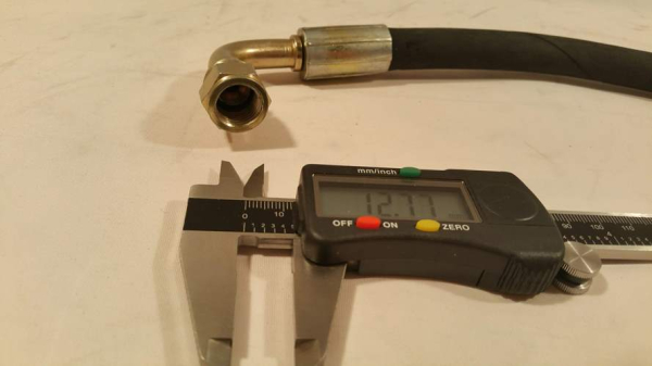 Hydraulikschlauch 83cm 2x 90° Anschluss 9/16-18