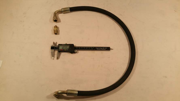 Hydraulikschlauch 83cm 2x 90° Anschluss 9/16-18