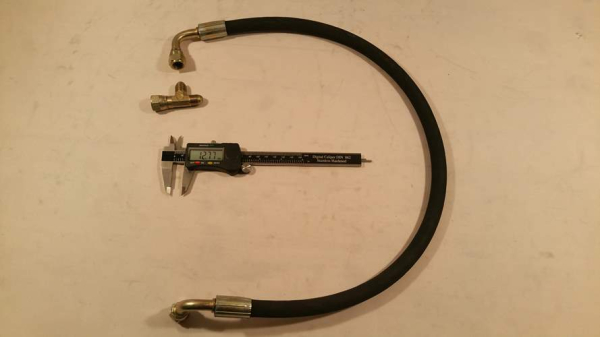 Hydraulikschlauch 83cm 2x 90° Anschluss 9/16-18