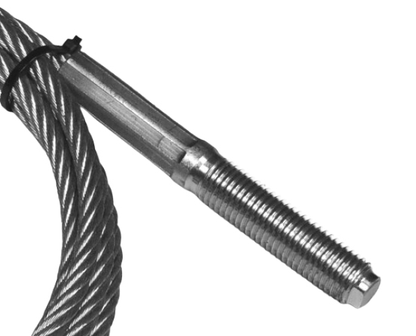 Stahlseil mit Gewinde M16/Muffe L=405cm, DFP 6082