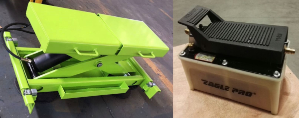 Achsfreiheber hydraulisch (pneumatik Pumpe) für 4-Säulen Hebebühne