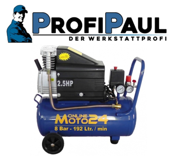 ProfiPaul compressor 8 bar 30 L (CL 192/8/30) front 1