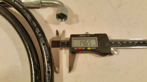 Hydraulikschlauch 270cm mit 90° Winkelanschluss