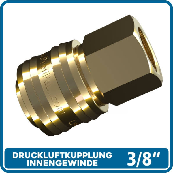 Druckluftkupplung Messing 3/8\ IG