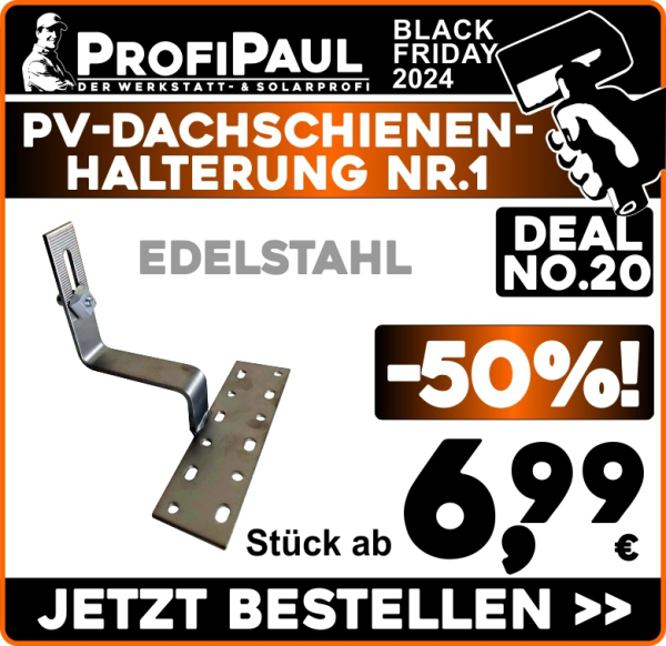 Dachschienen - Halter Edelstahl No.1 für Schindeldach