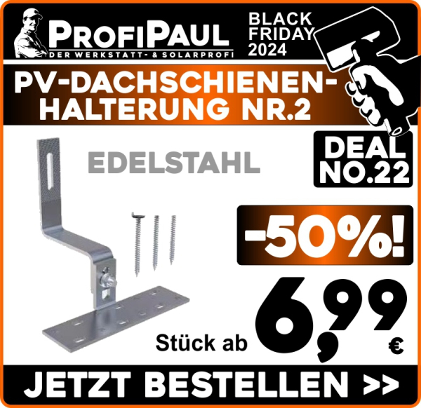 Dachschienen - Halter Edelstahl No.2 inkl. Schrauben für Schindeldach