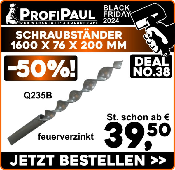 Schraub-Ständer No. A, feuerverzinkt Q235B 2000x76x200mm