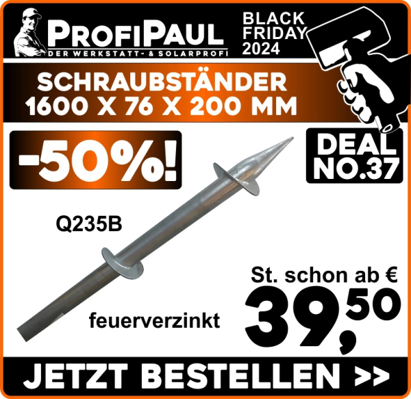 Schraub-Ständer No.C feuerverzinkt, Q235B 2000x76x200mm