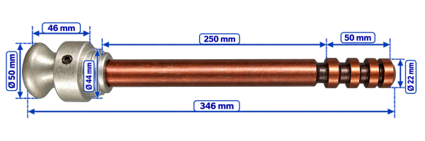 Schnell-Verriegelungszapfen für RTC 1028 "Steck-Variante" lang 346mm