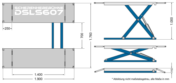 scissor lift 3.0t, DSLS 607