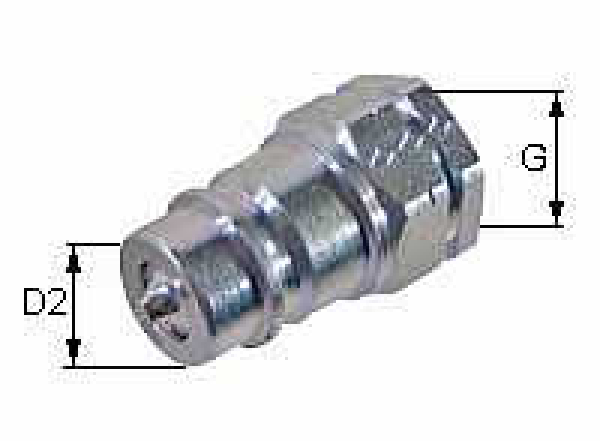 Hydraulikstecker 1/4" IG" HP08-1-IGF06, 12mm, BG I, DN6