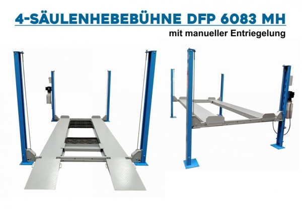 DFP 6083 EH 4.0t 4-Säulen Hebebühne 2120mm