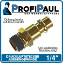 Druckluftstecker Messing 1/4\ AG,selbstdichtend