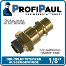 Druckluftstecker Messing 1/8\ AG,selbstdichtend