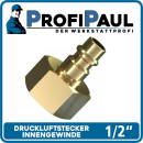 Druckluftstecker Messing 1/2 IG