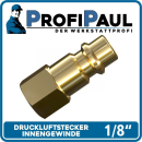 Druckluftstecker Messing 1/8\ IG