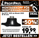 Kunststoffmontagekopf für RTC Ø 30mm, ab Modell 2020 RTC 1025